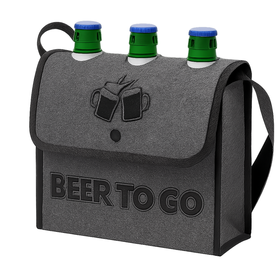 Schoudertas met de tekst Beer To Go